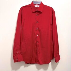Beverly Hills Polo Club Classic Red Dress Shirt